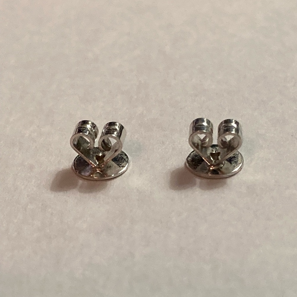 18K White Gold Earring Backs
